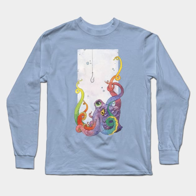 Octohook Long Sleeve T-Shirt by seangreenbergart